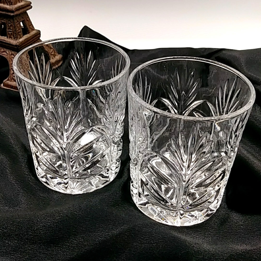 2 Crystal Highball Glasses.